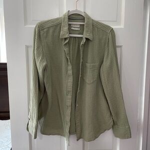 Gauze Button Up Shirt by J Crew